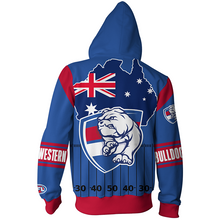 Load image into Gallery viewer, Western Bulldogs AFL Zip Hoodie Jacket