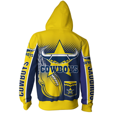 Load image into Gallery viewer, North Queensland Cowboys NRL Zip Hoodie Jacket